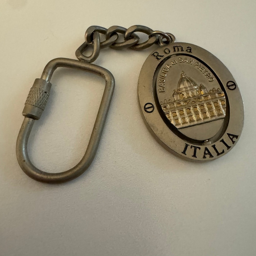 Roma Italia Keychain St Peters Basilica Colosseo Landmark‎ Travel Souvenir